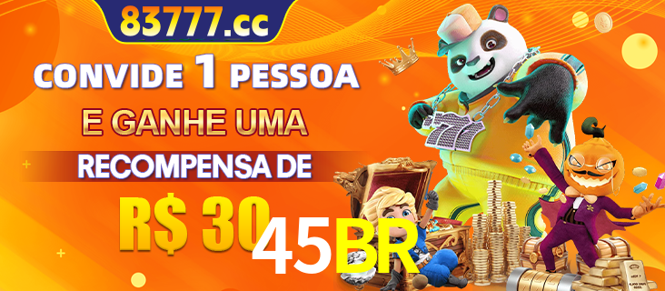 Banner institucional da 45BR sobre parceria de marcas e criação de uma marca de excelência, apresentando os mascotes de jogos populares como o Fortune Tiger.
