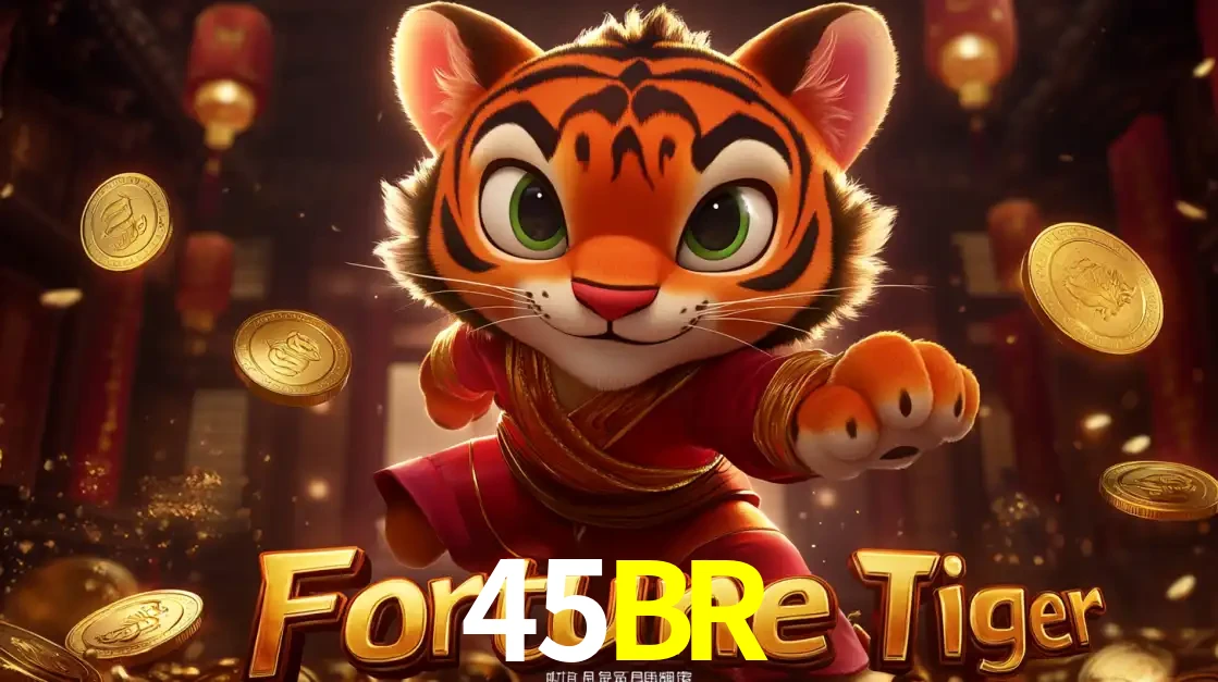 O carismático mascote do jogo de slot Fortune Tiger, um tigre fofo em pose de artes marciais, pronto para trazer sorte e multiplicadores de ganhos no cassino online 45BR.